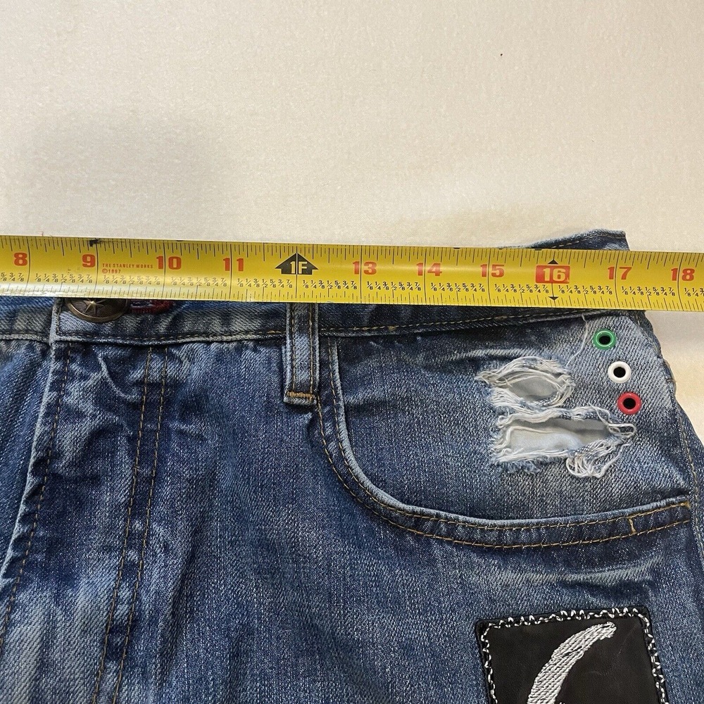 Phillip Plein‎ Denim Jean Shorts Men's Size 34 Designer Distressed Pants Rare - Picture 13 of 16